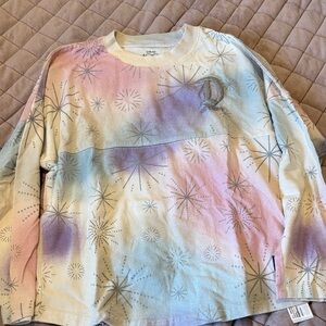 Disney Pastel Tie-Dye Starburst Long Sleeve Top